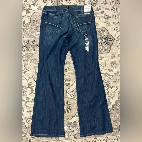 NEW Ariat Womens Jeans Size 32R Real Denim Perfect Rise Bootcut Western Rodeo - Picture 2 of 7